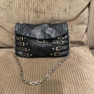 Jimmy Choo Small Blythe Black Leather Shoulder Bag